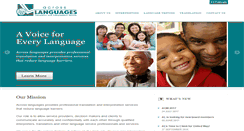 Desktop Screenshot of acrosslanguages.org